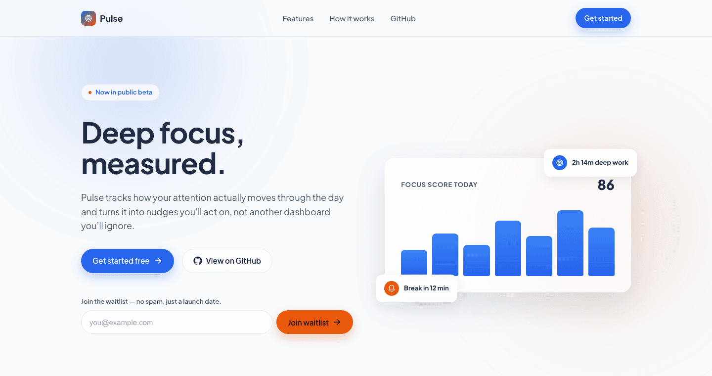 Screenshot of Pulse