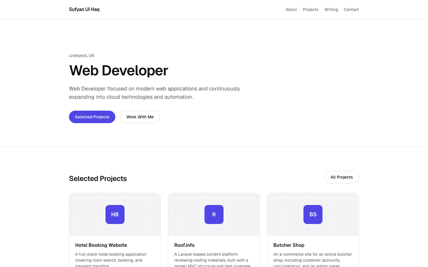 Screenshot of This Website
